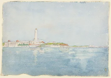 Skiss tagen i Alger, Nordafrika, Reseskiss, 1896.