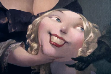 Förslaget, detalj, från Bluebeard av Charles Perrault (1628-1703)