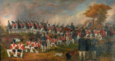 Det sjätte (1st Royal Warwickshire) fotregimentet på övning medan de var stationerade i Portsmouth