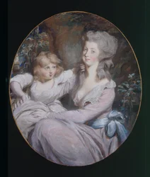 Margaret "Peggy" Arnold och dotter Sophia, ca 1787