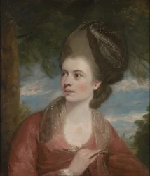 Porträtt av Angelica Kauffmann, RA (1741-1807), målare