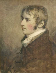 Porträtt av John Constable (1776-1837) tjugo år gammal, 1796 (tempera)