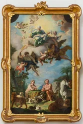 Paradiset (skiss till en takfresk i Sonntagbergbasilikan, Niederösterreich)