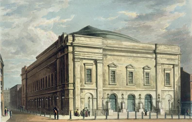 Theatre Royal, Drury Lane, i London, designad av Benjamin Wyatt 1812, 1826
