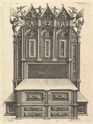 Design för en säng, 1527.