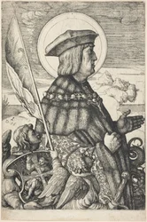 Kejsar Maximilian I i Sankt Görans gestalt