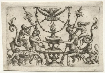 Prydnad med Siren och Triton.