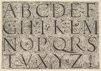Romerskt majuskelalfabet, ca 1520