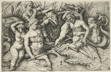 Två Tritons slåss - Battle of the Sea Gods (höger del)