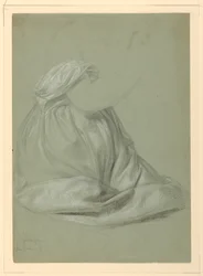 Draperistudie för "A Magdalen"