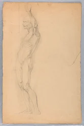 Teckning, Anatomisk studie av man, ca 1850