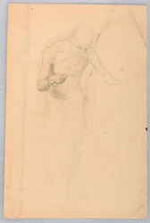 Teckning, Skäggig man stående, 1852
