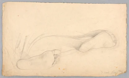 Teckning, undersidan av ett par fötter, 1840