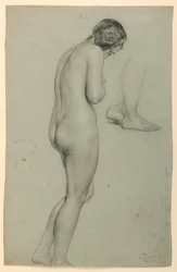 Teckning, Kvinnlig nakenbild, 1858