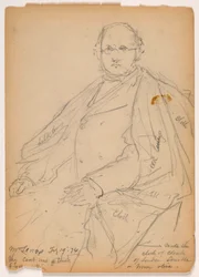 Teckning, James Lenox sittande, 19 februari 1874