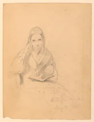 Teckning, Miss Elliot Sittande, 15 maj 1841