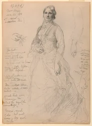 Teckning, Mrs Rutherford B. Hayes, 21 december 1880