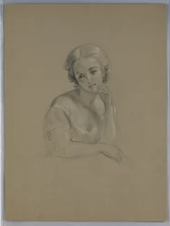 Teckning, möjlig studie till "Marth", 1860