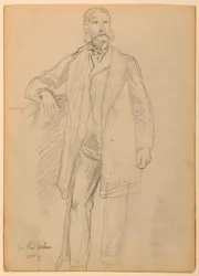 Teckning, president Chester A. Arth, 1884