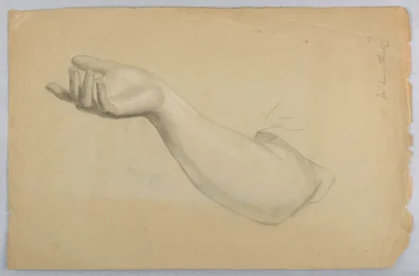 Teckning, studie till "A Lesson in Charity", 1850