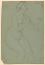 Teckning, Studie till "En Magdalena", F, 1852