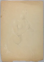 Teckning, Studie till "En Magdalena", F, 1852