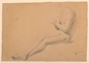 Teckning, studie till "De sjukas nattvard", 1844-45