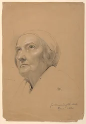 Teckning, studie inför "De sjukas nattvard", 1844