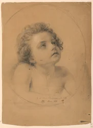 Teckning, Studie till "De sjukas nattvard", 1845