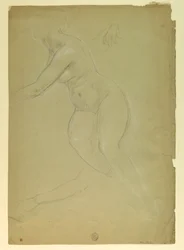 Teckning, studie till "Justice and Pe", 1886