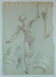 Teckning, studie till "Mercy
