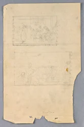 Teckning, studie till "Scientific Group", 1858