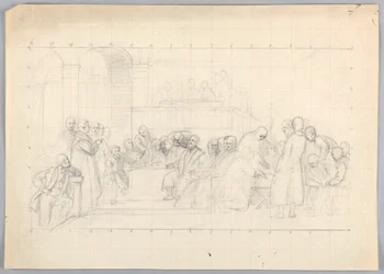 Teckning, studie till "Scientific Group", 1858
