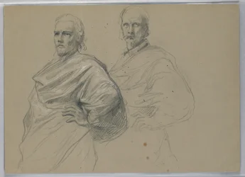 Teckning, studie till "Titian Showing", 1871-72