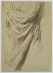 Teckning, studie till "Tribute Money", 1852