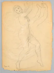 Teckning, Studie för National Academy, juni 1868