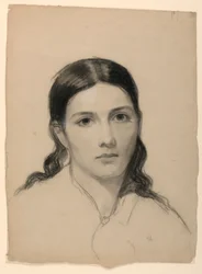 Teckning, Konstnärens hustru Sophie, 1853