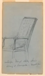 Teckning, Washington Irvings arbetsrum, 15 mars 1860