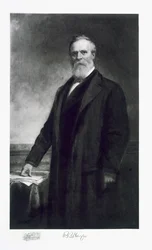 Rutherford B. Hayes, USA:s 19:e president, pub. 1901 (fotogravyr)