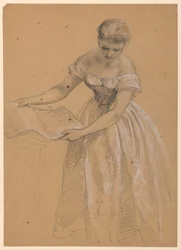 Stående Kvinna
