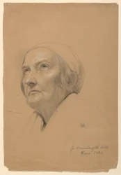 Studie för "Communion of the Sick"