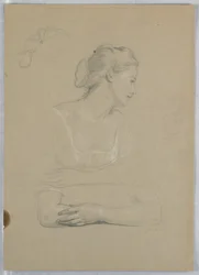 Studie för "Martha Washington Reception"