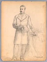 Studie för Portrait of James Prendergast