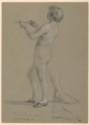 Studie av Boy Holding a Salver för "The Republican Court" (Lady Washingtons mottagningsdag)