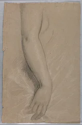 Studie av en arm för porträtt av fru Rutherford B. Hayes