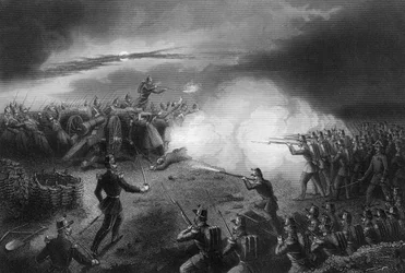 Attack och avvisning av ryssarna, före Sebastopol, Krimkriget, 1857