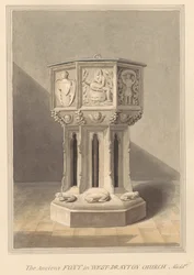 Forntida typsnitt i West Drayton Church, Middlesex