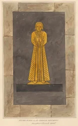 Mässingsplatta för oidentifierad man, Chancel Pavement of Drayton Church