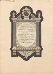 Minnesmärke till Humphry Primat, Nathaniel och Ann Primat från Hampton Church