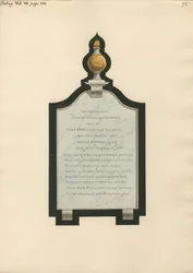 Minnesmärke över Rebeccas fru till John Ward från Ealing Church